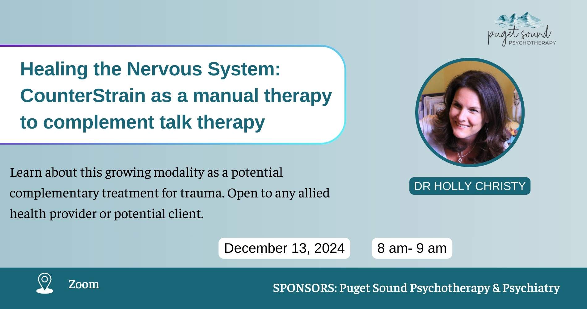 Healing the Nervous System CounterStrain as a manual therapy to complement talk therapy