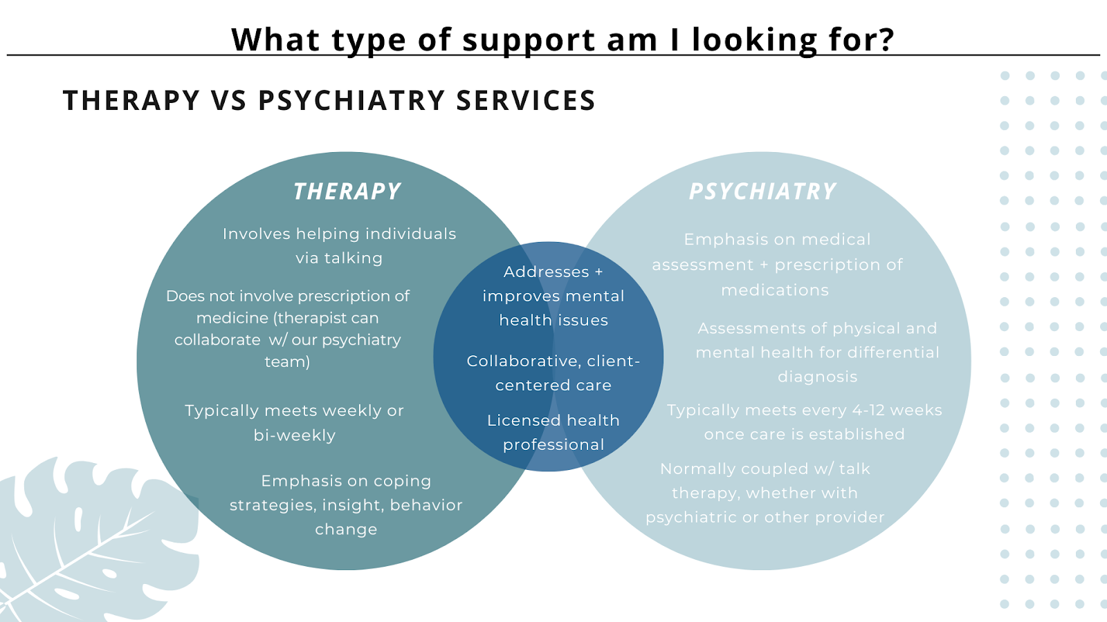 Therapy vs. Psychiatry: Understanding the Differences and Choosing the Best Option for You